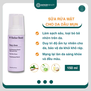 Sữa rửa mặt cho da dầu mụn Hathor Beauty da hỗn hợp, trắng da nam nữ dung tích 150ml