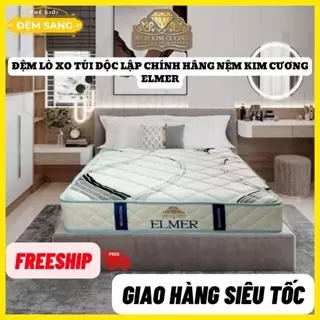 Nệm lò xo KIM CƯƠNG túi độc lập ELMER đệm cao cấp chuẩn khách sạn giá rẻ bảo hành 5 năm LX103