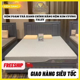 Nệm FOAM massage GREEN TEA COOL FALEY tinh chất trà xanh chính hãng đệm KIM CƯƠNG cao cấp bảo hành 5 năm