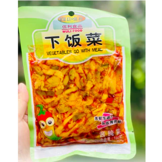 Củ cải muối giòn tứ xuyên 160g,rau cải muối kim chi Trung