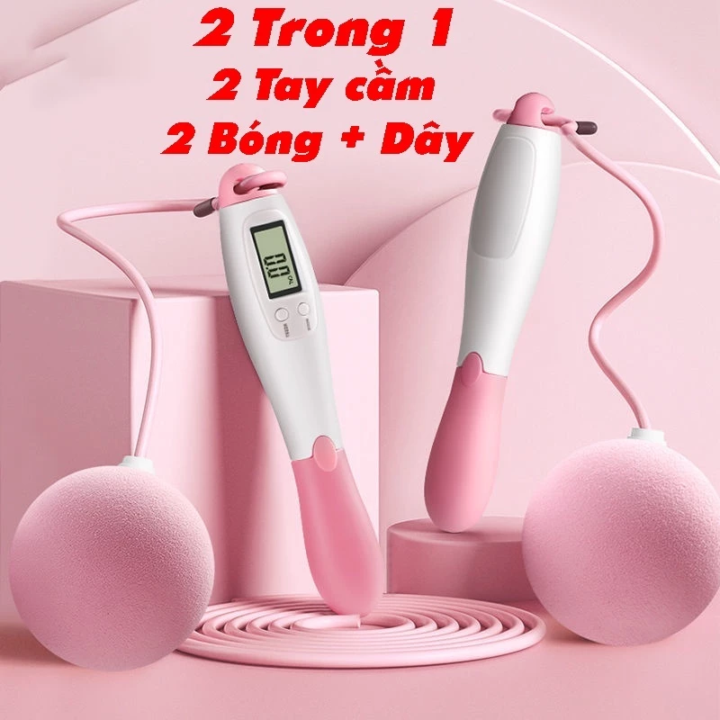 [ Giá Sỉ ] Dây nhảy không dây và có dây đếm số điện tử Calo & Km - Tập gym tại nhà cao cấp - dây nhảy không dây