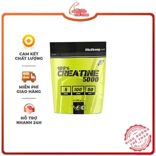 Creatine Monohydrate Hỗ Trợ Tăng Sức Mạnh Cơ Bắp Vitaxtrong Creatine 5000 (500GR)