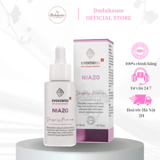 Serum Niacinamide 20% Evenswiss Nia 20 tinh chất làm sáng da kiềm dầu chống lão hóa 30ml Duduhouse