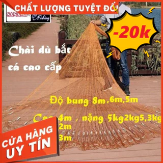 Chài Bắt Cá Cao Cấp Thái Lan Mắt Thưa Chân Chì LU01 Chuyên Đánh Bắt Thủy Sản, Chì Đúc-Sanami Fishing