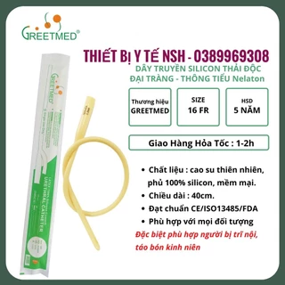 ✅[ĐỦ SIZE] Dây Truyền Silicone Greetmed Thải Độc Đại Tràng,ống nối cafe,foley ống thông xông tiểu 1 nhánh sonde Nelaton