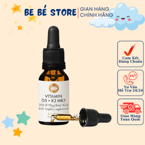 Vitamin D3 K2 Mk7 Sunday Natural 20ml Đức [Date Mới Nhất]