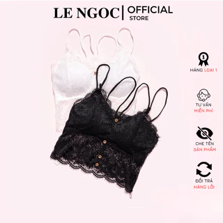 Áo Bra Nữ Ren Hoa Có Đệm Mút Mỏng 2 Dây Chéo Ngực Sexy Cá Tính Lê Ngọc 102