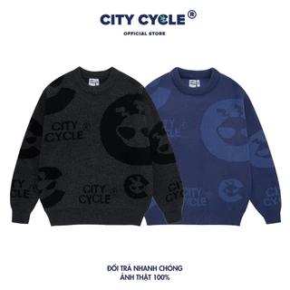 Áo Sweater Len Local Brand Starry City Cycle oversize nam nữ form rộng