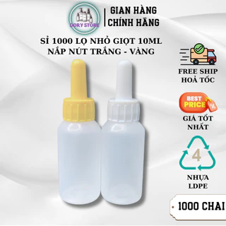 Chai nhựa nhỏ mắt 10ml [1000 chai] , Chai nhỏ giọt 10ml chiết dung dịch mỹ phẩm, lọ nhỏ giọt