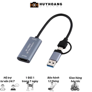 Cáp ghi hình HDMI live streaming to USB A/Type C Video Capture Card