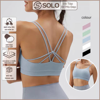 Áo Tập Gym Yoga Bra Croptop CÓ MÚT ❤️𝐇𝐀̀𝐍𝐆 𝐗𝐈̣𝐍❤️Thun Poly Mềm Mịn Co Dãn Thoáng Mát Tôn Dáng 𝙎𝙤𝙡𝙤 𝙎𝙥𝙤𝙧𝙩𝙨𝙬𝙚𝙖𝙧 2022