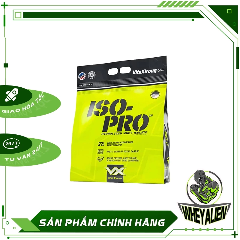 Sữa Dinh Dưỡng Hỗ Trợ Tăng Cơ Nhanh Vitaxtrong Iso Pro 8lbs (3.6 KG) - Chính Hãng 100%