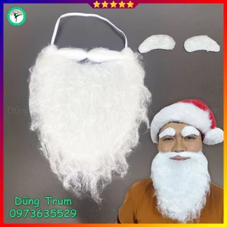 Bộ râu Ông Già Noel và bộ lông mày hóa trang Ông Già Noel Giáng Sinh 2024
