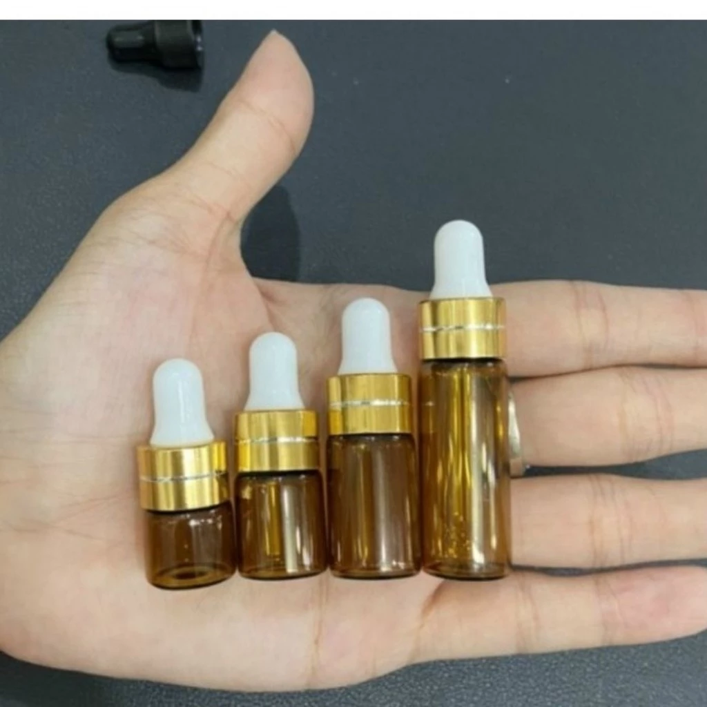 Chai Lọ Thủy Tinh Chiết Serum Mỏng Dùng Đựng Tinh Dầu Nước Hoa 1ML - 5ML