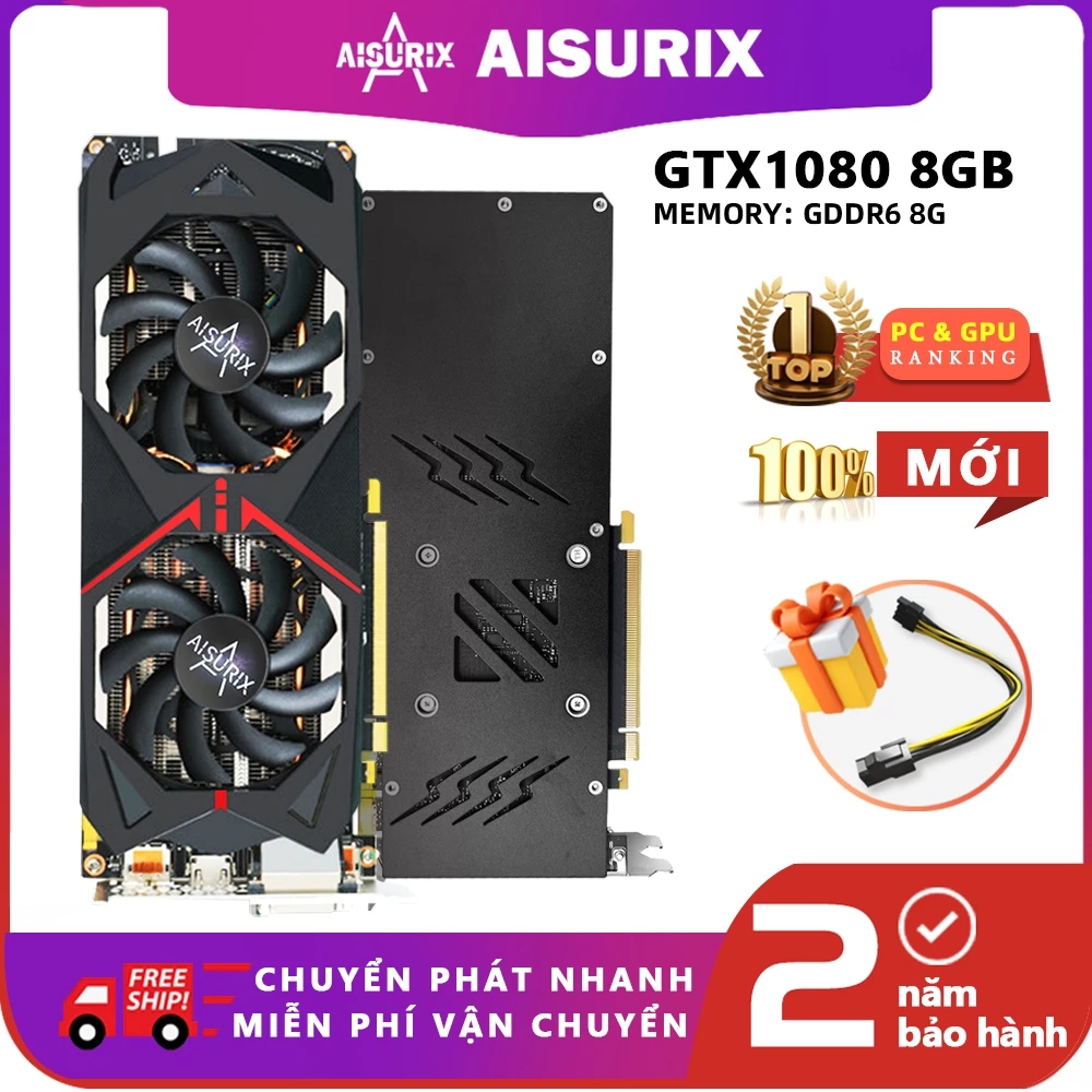 AISURIX GTX1080 8GB Card màn hình Gaming VGA GDDR5X GPU
