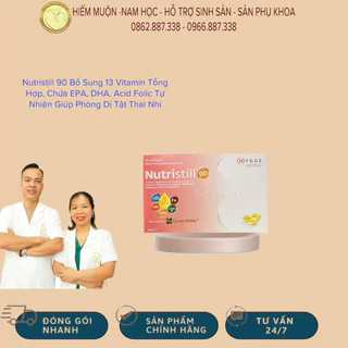 NUTRISTILL Bổ sung 13 vitamin tổng hợp, chứa EPA, DHA, Acid folic tự nhiên giúp phòng dị tật thai nhi hộp 30 vien