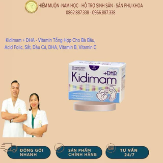 Thực phẩm bảo vệ sức khoẻ Kidimam + DHA bổ sung DHA và Vitamin cho phụ nữ mang thai và cho con bú