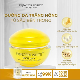 ( TẶNG 2 SỮA RỬA MẶT ) 5 HỘP KEM FACE NICE DAY PRINCESS WHITE