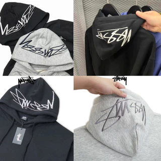 Áo hoodie STUSSY mũ thêu nỉ bông cao cấp siêu dày khoác 2 lớp stussy mũ rộng bassic form rộng nam nữ unisex mẫu mới 2023