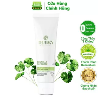 Sữa Rửa Mặt Truesky Rau Má 50g Srm Cho Da Dầu Mụn Nhạy Cảm Tạo Bọt Kiềm Dầu Dịu Nhẹ Sạch Mụn Làm Trắng Da Nam Nữ