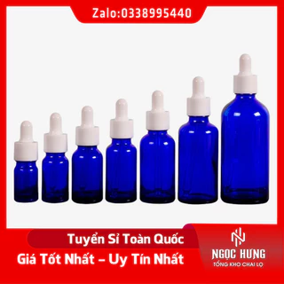 Lọ Đựng Tinh Dầu 50ML/100ML Màu Xanh Lá/Xanh Dương Chất Thủy Tinh Trong Dày Dặn Dùng Chiết Tinh Chất Serum, Tinh Dầu