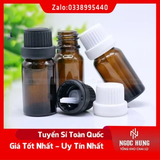 Lọ Đựng Tinh Dầu Thủy Tinh Nắp Vặn Nhỏ Giọt 5ML/10ML/15ML/20ML/30ML Dùng Chiết Tinh Dầu, Nước Hoa, Mỹ Phẩm