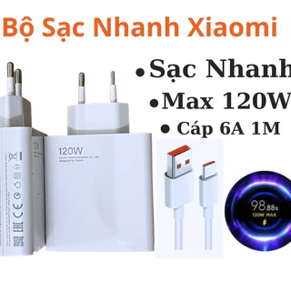 Củ cáp sạc nhanh xiaomi 120w Type C 6A cho K50ultra k60pro mi13pro mi13ultra note11Tpro+ note12pro+