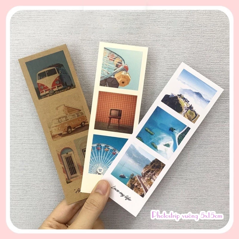 [Set 5 strip] In ảnh photostrip kích thước 5x15cm (ảnh vuông) theo yêu cầu