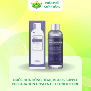 [Hàng chính hãng] Nước Hoa Hồng Không Mùi Dành Cho Da Nhạy Cảm Klairs Supple Preparation Unscented Toner 180ml