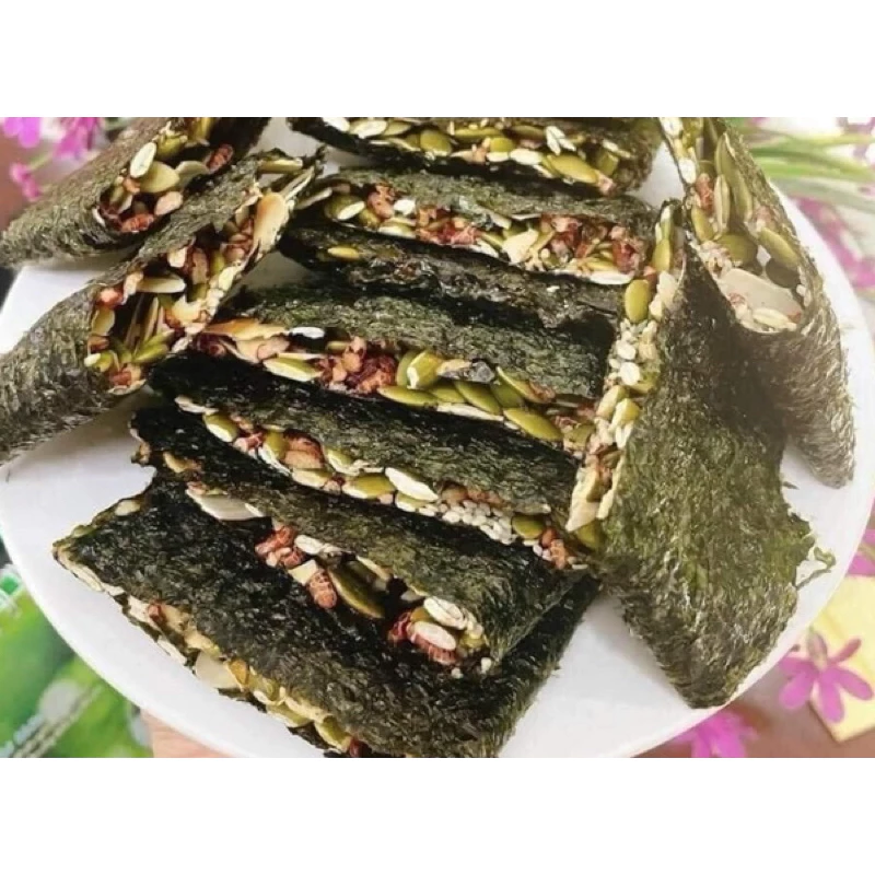 200Gr Bánh rong biển kẹp hạt ăn kiêng siêu ngon