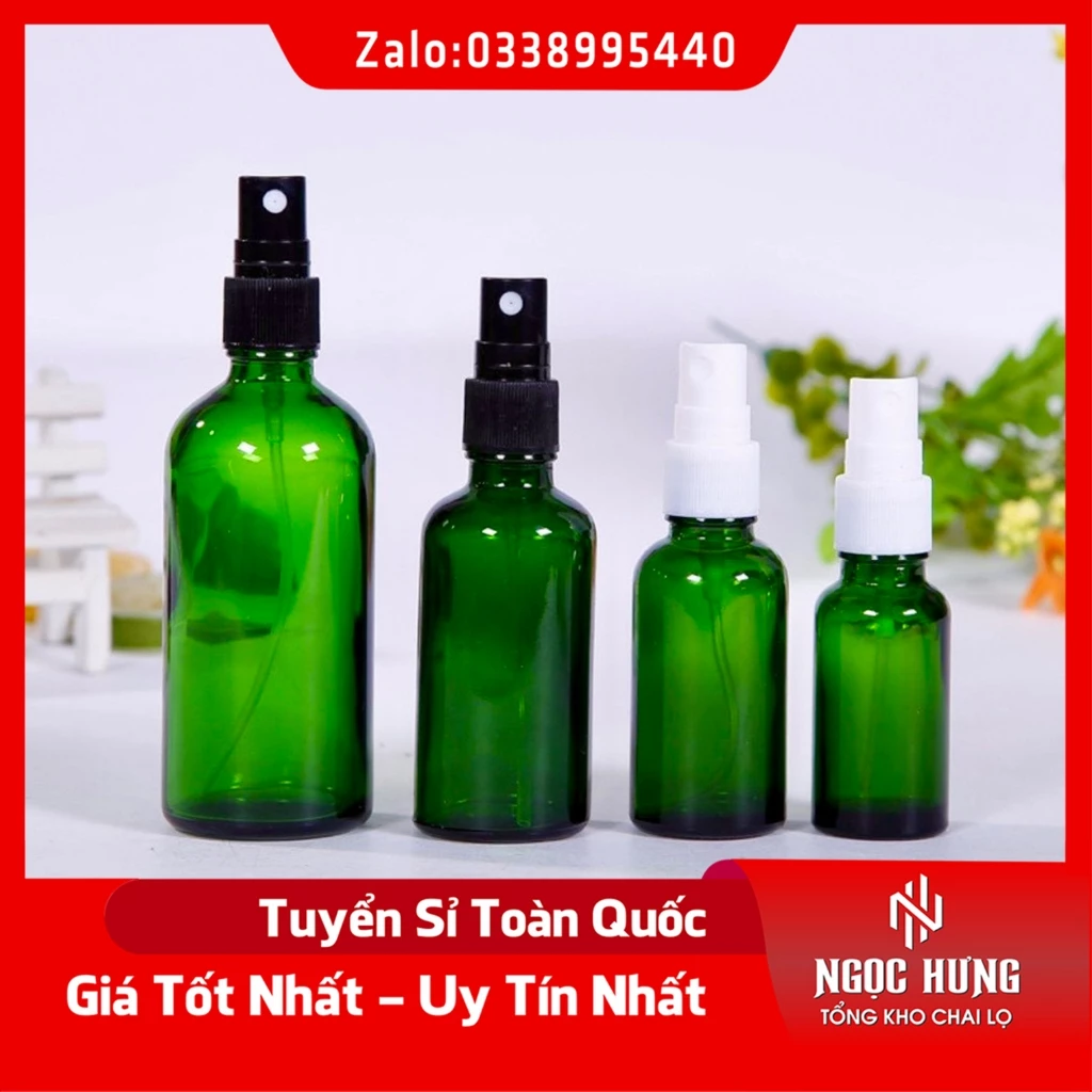 Chai Xịt Phun Sương Thủy Tinh 15ML/20ML/30ML Dùng Chiết Tinh Dầu, Chiết Mỹ Phẩm - Lọ Thủy Tinh - Chai Lọ Mỹ Phẩm