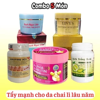 Combo kem dưỡng body t.ẩ.y trắng Cho da chai lì lâu năm