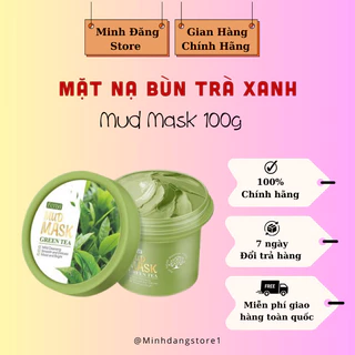 Mặt Nạ Bùn Trà Xanh Mud Mask 100g Làm Sạch Mụn Đầu Đen Kiềm Dầu Làm Sáng Da - Minhdangstore