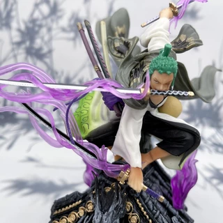 Mô hình One Piece Zoro wano trên mái nhà chiến đấu cực ngầu . cao 20cm , figure mô hình one piece