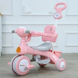 Xe đẩy đa năng kiêm xe đạp 3 bánh  có nhạc và đèn cho bé từ 8 tháng -5 tuổi