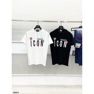 áo phông D2 icon trái tim in ngực, phông hàng cotton cao cấp