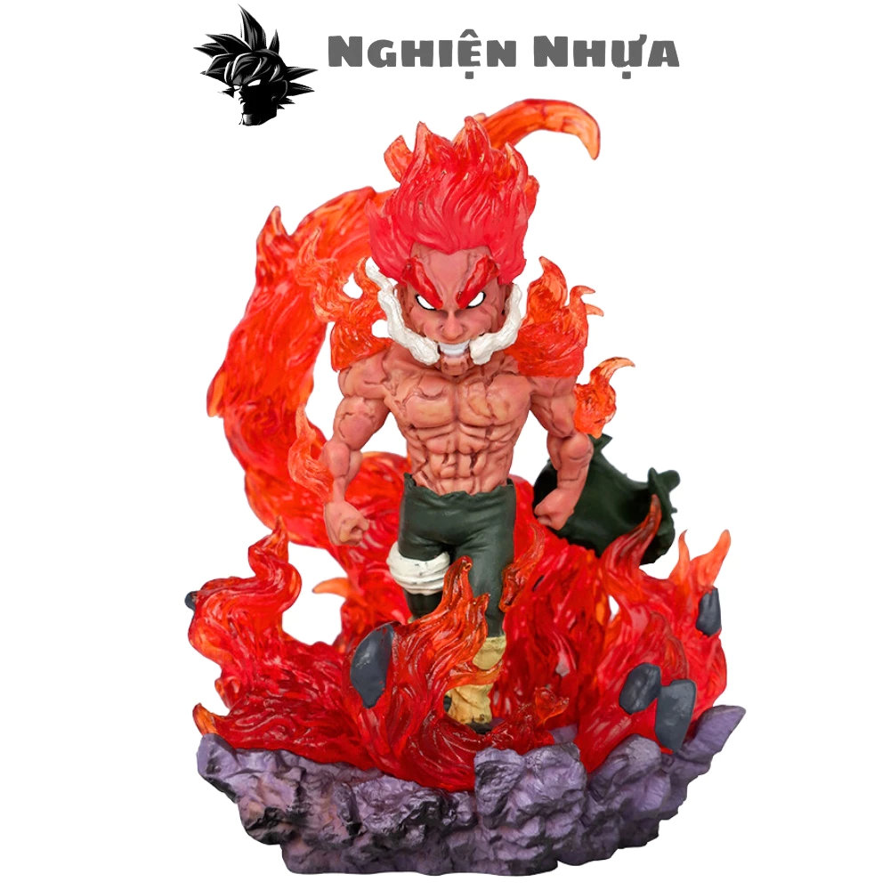 Mô hình Naruto Guy bát môn độn giáp Chibi - Cao 11cm - rộng 8cm - nặng 160gram - Figure Naruto - có hộp màu