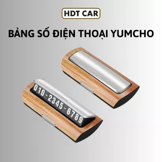 Bảng số điện thoại ô tô, bảng số Yumcho cao cấp đặt taplo khi dừng đỗ xe - Dãy số phản quang ban đêm