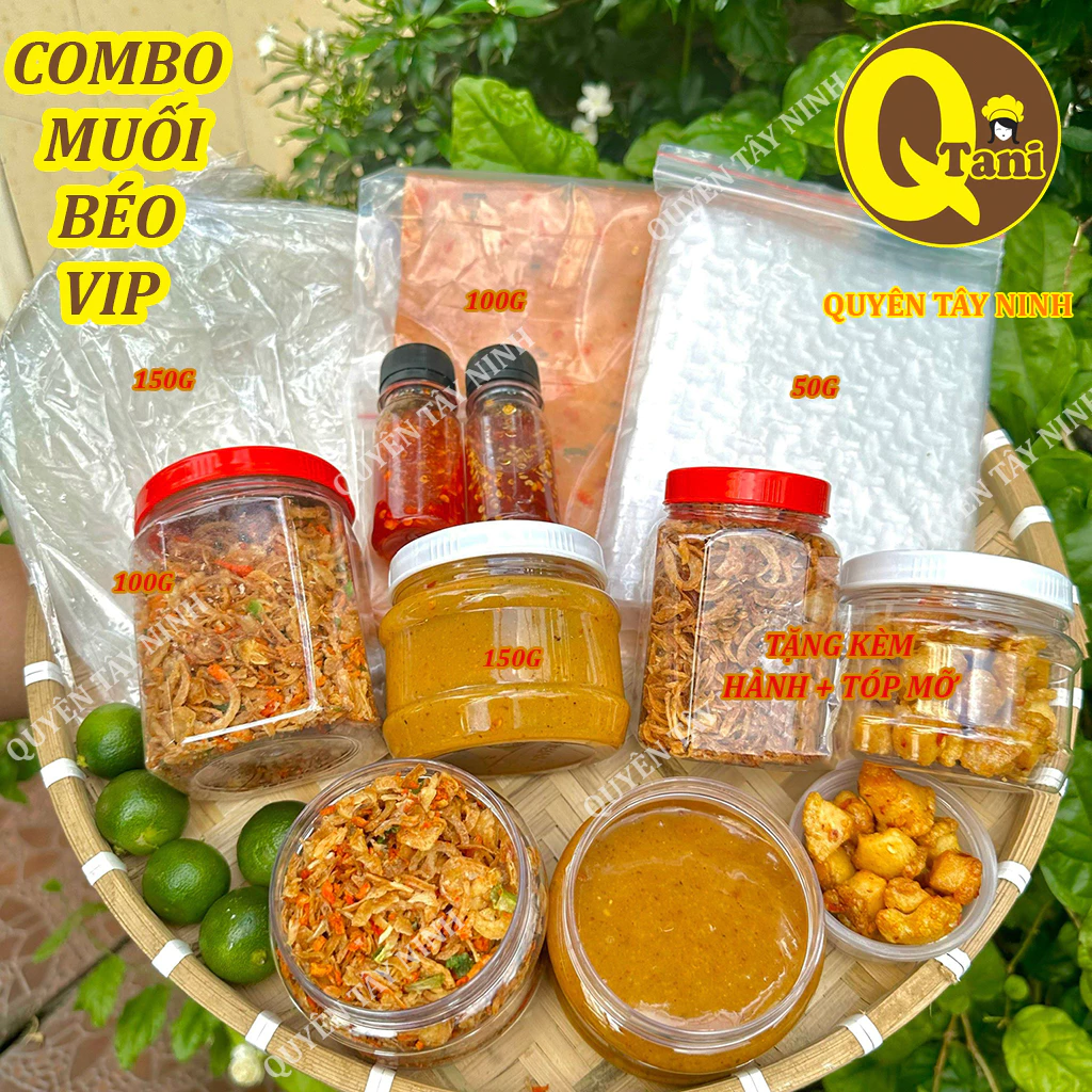 Combo Sốt Muối Béo - Sốt Trứng Muối - Combo bánh tráng phơi sương sốt trứng muối hành phi sốt tắc, sốt ớt rim