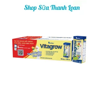 [HSD T9-2024] [Có Thẻ Cào + Kèm Quà] Thùng 48 Hộp Sữa Pha Sẵn Vitagrow Hộp 180ml.