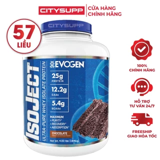 Evogen ISOJECT (28 Liều), Whey Protein Isolate, Hỗ Trợ Tăng Cơ Đốt Mỡ, 25g Protein, 12.2G EAA, 5.4G BCAA, Enzym IGNITOR