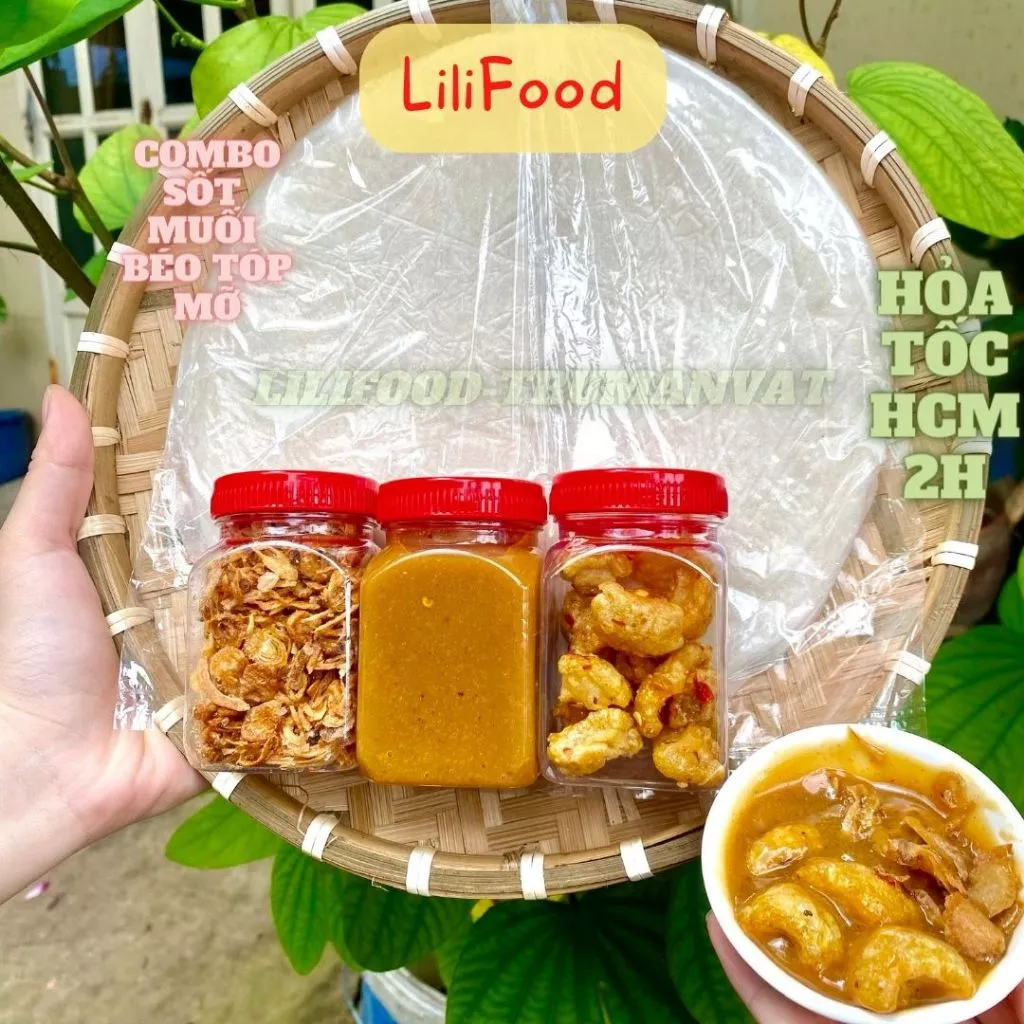 Bánh Tráng Muối Béo Tóp Mỡ - COMBO Bánh Tráng Phơi Sương Sốt Muối Béo Tóp Mỡ Nhà Làm Siêu Ngon-Lilifood