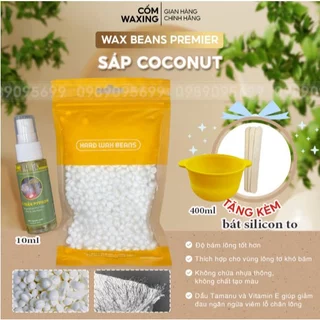 [Sáp siêu bám lông Coconut & Trong suốt] 100G Sáp wax lông cao cấp + Mỡ trăn dưỡng da 30ml