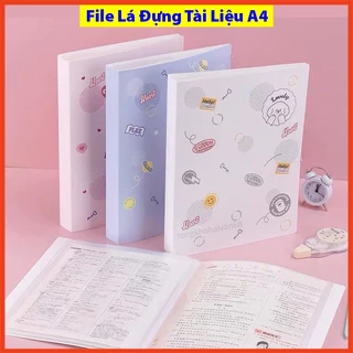 Túi đựng tài liệu File Lá Đựng Tài Liệu A4  30 Lá 40 Lá Màu Cute, Lưu Trữ Tài Liệu Thiết Kế Đơn Giản Tiện Dụng