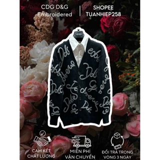 ⚡️[Hight Quality] - Cardigan D&G - Cardigan D&G Embroidered In Woll Vân Chữ Dệt Thêu Nổi