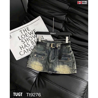 Chân Váy Jeans Túi Hộp Lưng Cao Có Quần Trong MS102