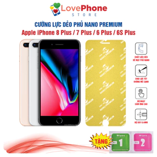 Cường lực iPhone 8 Plus 7 Plus 6 Plus 6S Plus dẻo phủ Nano Premium chống xước bảo vệ màn hình - Love Phone