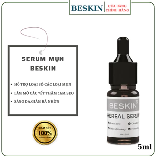 Tinh Chất Chấm Mụn Beskin Herbal Serum,Sạch Mụn,Mờ Thâm Giúp Làm Đều Màu Da 5 ml
