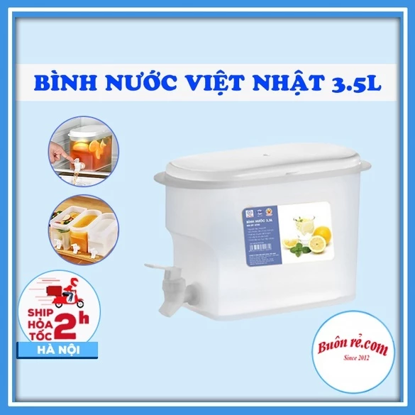 Bình đựng nước có vòi 3,5L Việt Nhật (6785), Bình đựng nước trà, nước trái cây để trong tủ lạnh.
