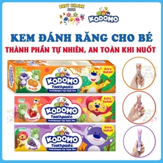 Kem đánh răng nuốt được cho bé KODOMO 45g vị dâu, nho, cam